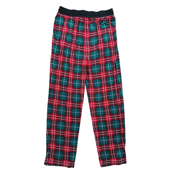 Little Sleepies Womens Christmas PJ Pants Large Red Green Tartan Plaid Cozy - Picture 2 of 3